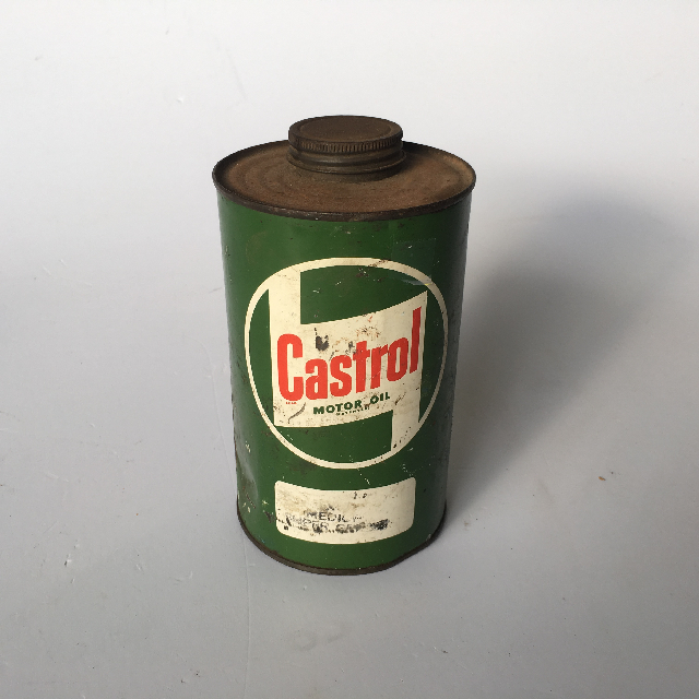 CAN, Oil Can - Round Castrol Green